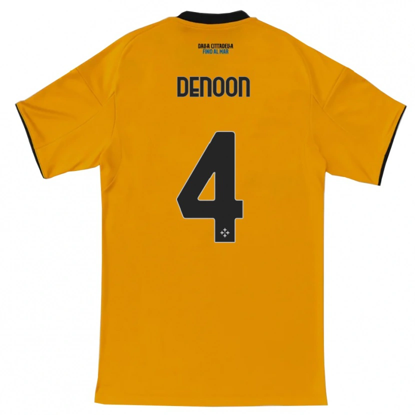 Danxen Män Daniel Denoon #4 Orange Blå Bortatröja Matchtröjor 2025/26 Tröjor T-Tröja