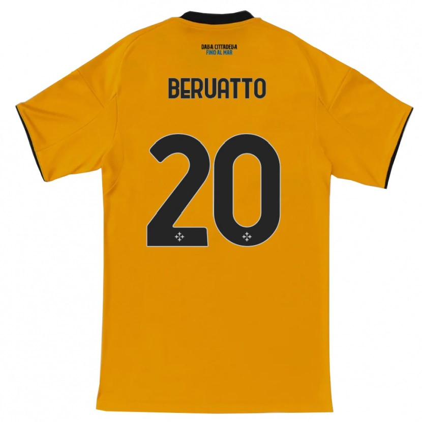 Danxen Män Pietro Beruatto #20 Orange Blå Bortatröja Matchtröjor 2025/26 Tröjor T-Tröja