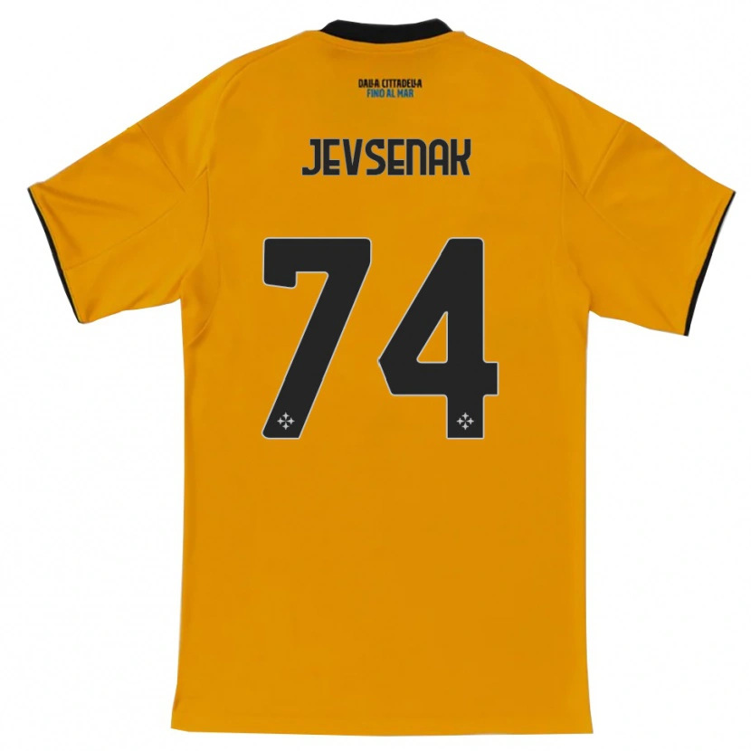 Danxen Män Žan Jevšenak #74 Orange Blå Bortatröja Matchtröjor 2025/26 Tröjor T-Tröja