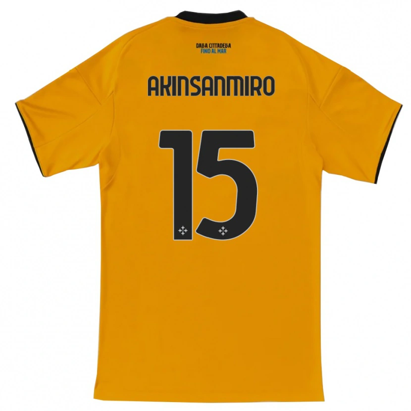 Danxen Män Ebenezer Akinsanmiro #15 Orange Blå Bortatröja Matchtröjor 2025/26 Tröjor T-Tröja