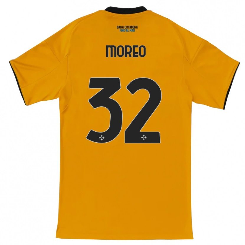 Danxen Män Stefano Moreo #32 Orange Blå Bortatröja Matchtröjor 2025/26 Tröjor T-Tröja