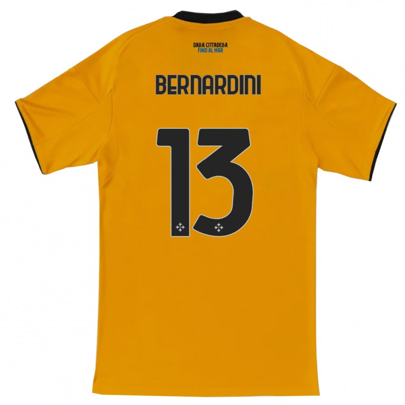 Danxen Män Andrea Bernardini #13 Orange Blå Bortatröja Matchtröjor 2025/26 Tröjor T-Tröja