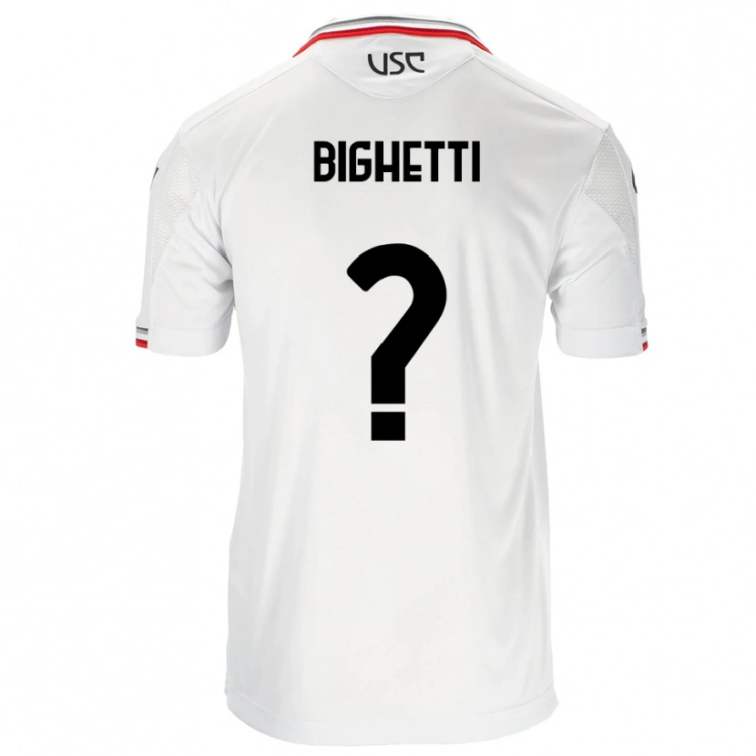 Danxen Män Paolo Bighetti #0 Vit Röd Bortatröja Matchtröjor 2025/26 Tröjor T-Tröja
