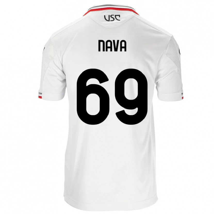 Danxen Män Lapo Nava #69 Vit Röd Bortatröja Matchtröjor 2025/26 Tröjor T-Tröja