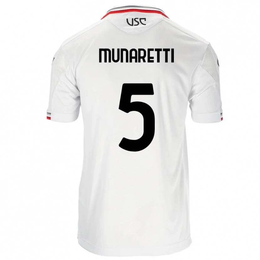 Danxen Män Luca Munaretti #5 Vit Röd Bortatröja Matchtröjor 2025/26 Tröjor T-Tröja