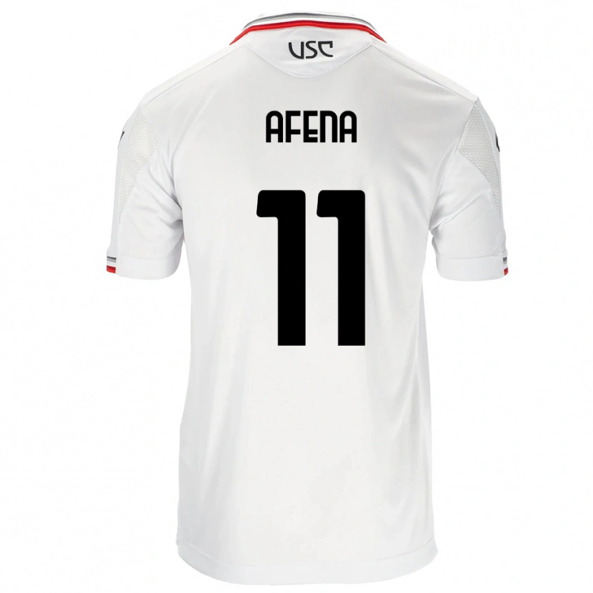 Danxen Män Felix Afena-Gyan #11 Vit Röd Bortatröja Matchtröjor 2025/26 Tröjor T-Tröja