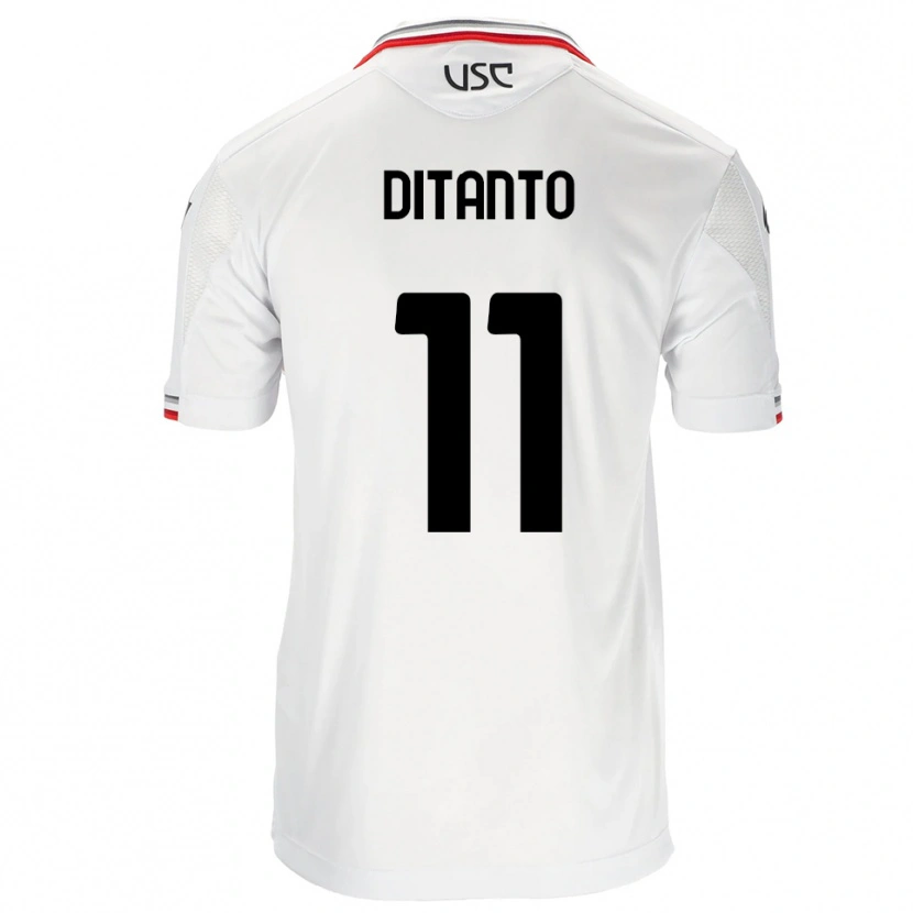 Danxen Män Tiziano Ditanto #11 Vit Röd Bortatröja Matchtröjor 2025/26 Tröjor T-Tröja