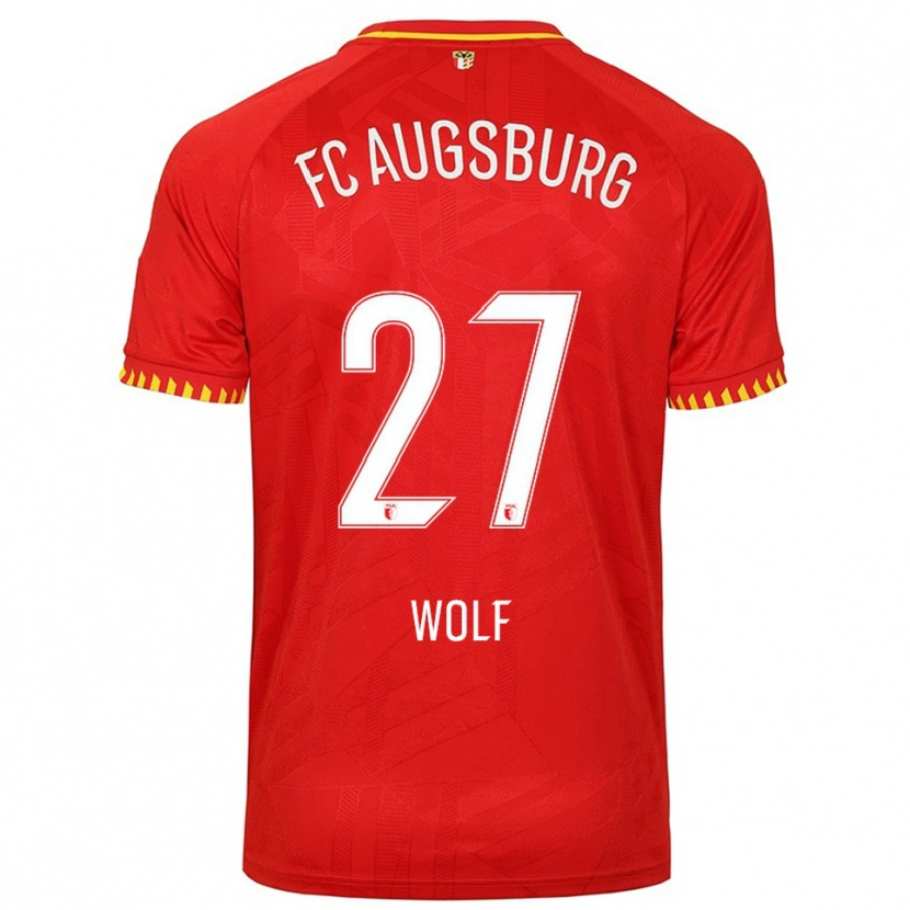 Danxen Män Marius Wolf #27 Röd Gul Bortatröja Matchtröjor 2025/26 Tröjor T-Tröja
