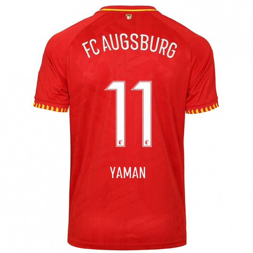 Danxen Män Kerim Yaman #11 Röd Gul Bortatröja Matchtröjor 2025/26 Tröjor T-Tröja