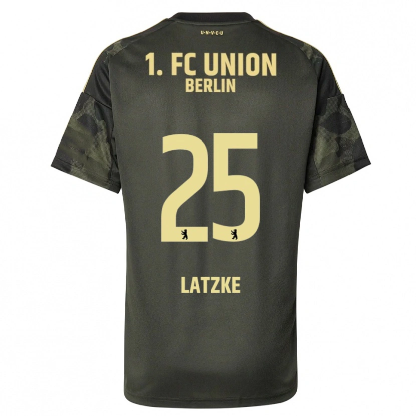 Danxen Män Jannes Latzke #25 Mörkgrön Svart Bortatröja Matchtröjor 2025/26 Tröjor T-Tröja