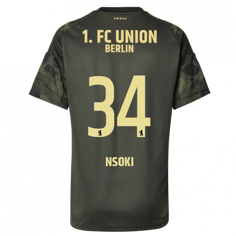 Danxen Män Stanley Nsoki #34 Mörkgrön Svart Bortatröja Matchtröjor 2025/26 Tröjor T-Tröja