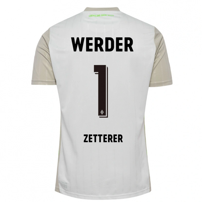 Danxen Män Michael Zetterer #1 Vit Svart Bortatröja Matchtröjor 2025/26 Tröjor T-Tröja