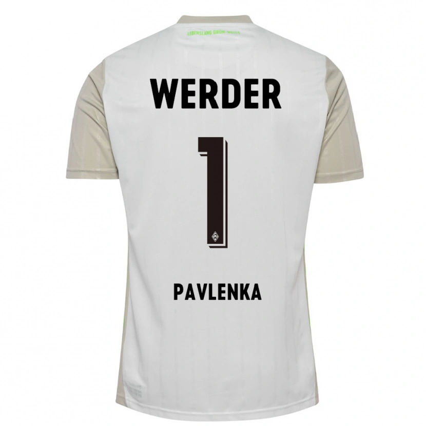 Danxen Män Jiri Pavlenka #1 Vit Svart Bortatröja Matchtröjor 2025/26 Tröjor T-Tröja