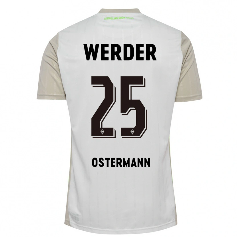 Danxen Män Ben Ostermann #25 Vit Svart Bortatröja Matchtröjor 2025/26 Tröjor T-Tröja