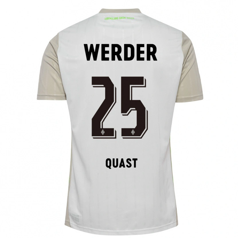 Danxen Män Soenke Quast #25 Vit Svart Bortatröja Matchtröjor 2025/26 Tröjor T-Tröja