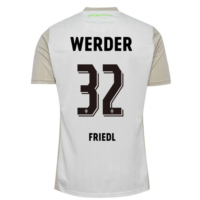 Danxen Män Marco Friedl #32 Vit Svart Bortatröja Matchtröjor 2025/26 Tröjor T-Tröja