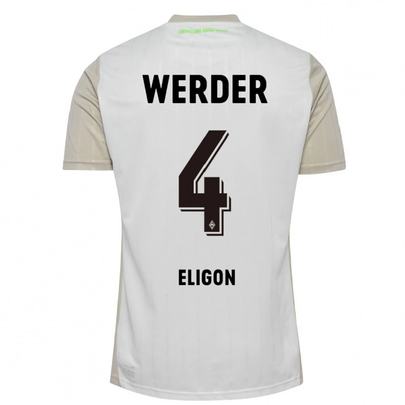 Danxen Män Kenneth Eligon #4 Vit Svart Bortatröja Matchtröjor 2025/26 Tröjor T-Tröja