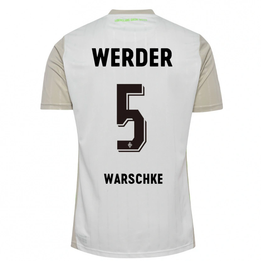 Danxen Män Bennett Warschke #5 Vit Svart Bortatröja Matchtröjor 2025/26 Tröjor T-Tröja