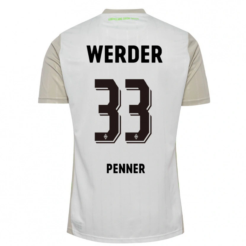 Danxen Män Maria Penner #33 Vit Svart Bortatröja Matchtröjor 2025/26 Tröjor T-Tröja