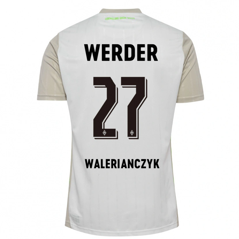 Danxen Män Dennis Walerianczyk #27 Vit Svart Bortatröja Matchtröjor 2025/26 Tröjor T-Tröja