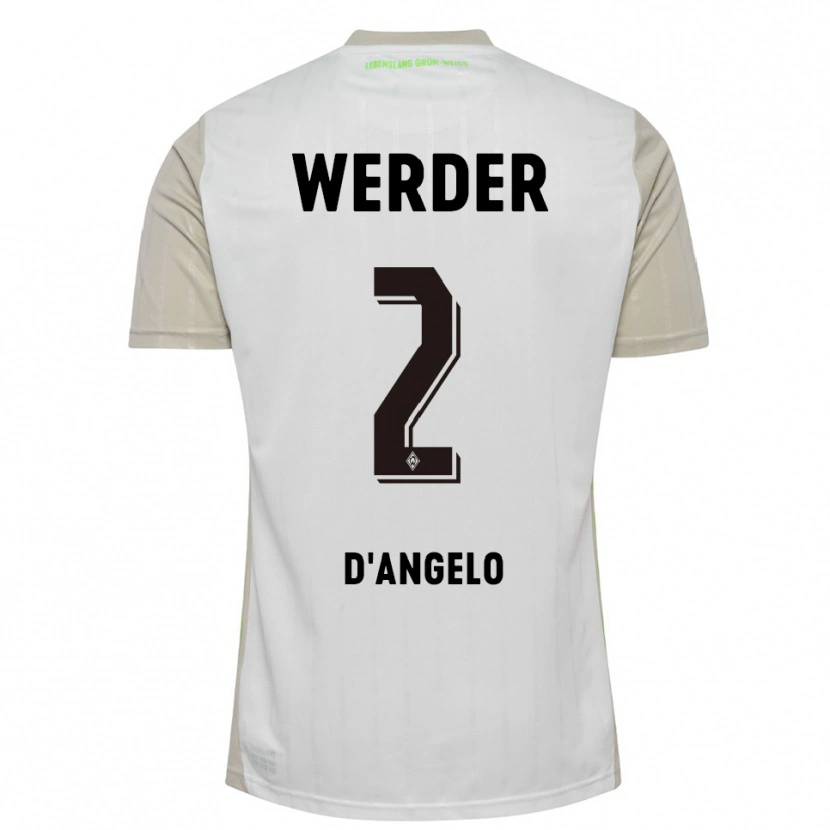 Danxen Män Chiara D'angelo #2 Vit Svart Bortatröja Matchtröjor 2025/26 Tröjor T-Tröja