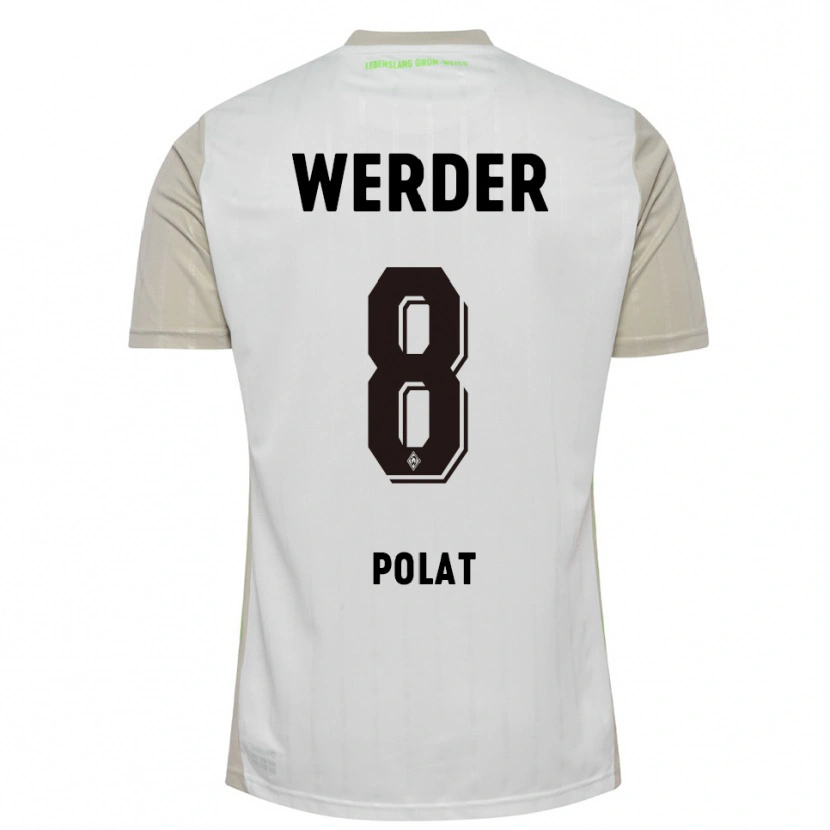 Danxen Män Mikail Polat #8 Vit Svart Bortatröja Matchtröjor 2025/26 Tröjor T-Tröja