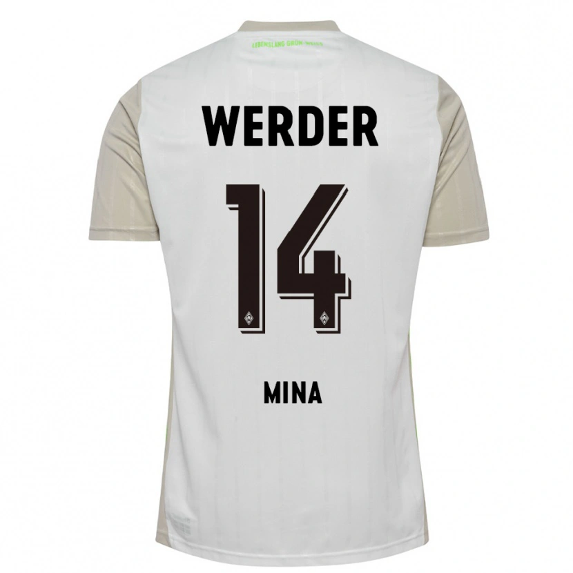 Danxen Män Johan Mina #14 Vit Svart Bortatröja Matchtröjor 2025/26 Tröjor T-Tröja