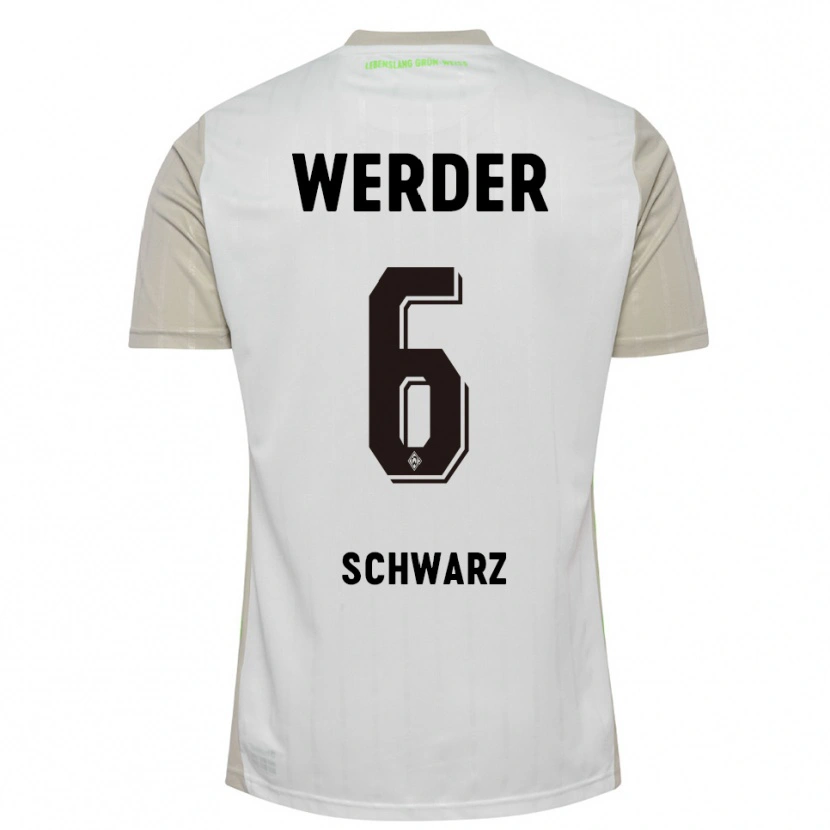 Danxen Män Ricardo-Felipe Schwarz #6 Vit Svart Bortatröja Matchtröjor 2025/26 Tröjor T-Tröja