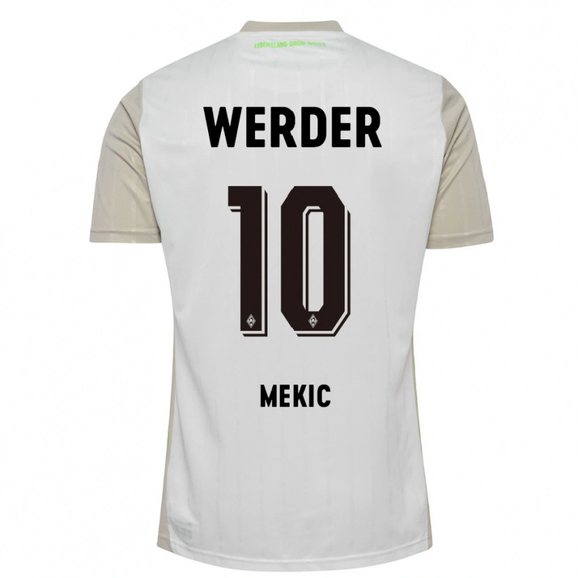 Danxen Män Elmin Mekic #10 Vit Svart Bortatröja Matchtröjor 2025/26 Tröjor T-Tröja