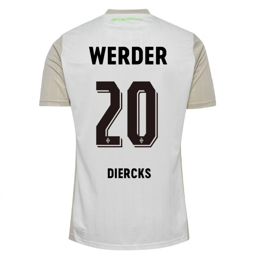 Danxen Män Lewis Diercks #20 Vit Svart Bortatröja Matchtröjor 2025/26 Tröjor T-Tröja