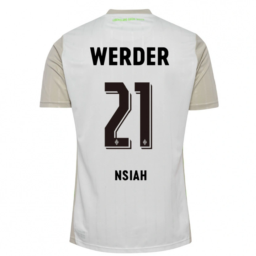 Danxen Män Menson Nsiah #21 Vit Svart Bortatröja Matchtröjor 2025/26 Tröjor T-Tröja