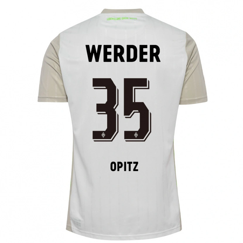Danxen Män Leon Opitz #35 Vit Svart Bortatröja Matchtröjor 2025/26 Tröjor T-Tröja