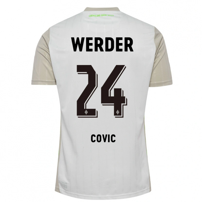 Danxen Män Patrice Covic #24 Vit Svart Bortatröja Matchtröjor 2025/26 Tröjor T-Tröja