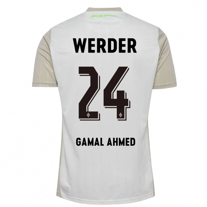 Danxen Män Adam Gamal Ahmed #24 Vit Svart Bortatröja Matchtröjor 2025/26 Tröjor T-Tröja
