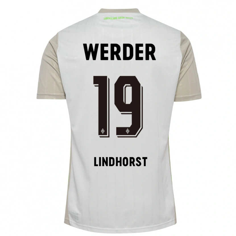 Danxen Män Jerrit Lindhorst #19 Vit Svart Bortatröja Matchtröjor 2025/26 Tröjor T-Tröja