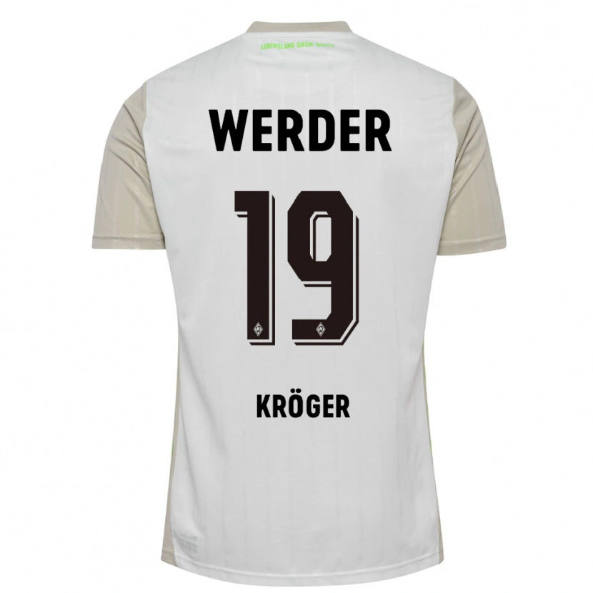 Danxen Män Moritz Kröger #19 Vit Svart Bortatröja Matchtröjor 2025/26 Tröjor T-Tröja