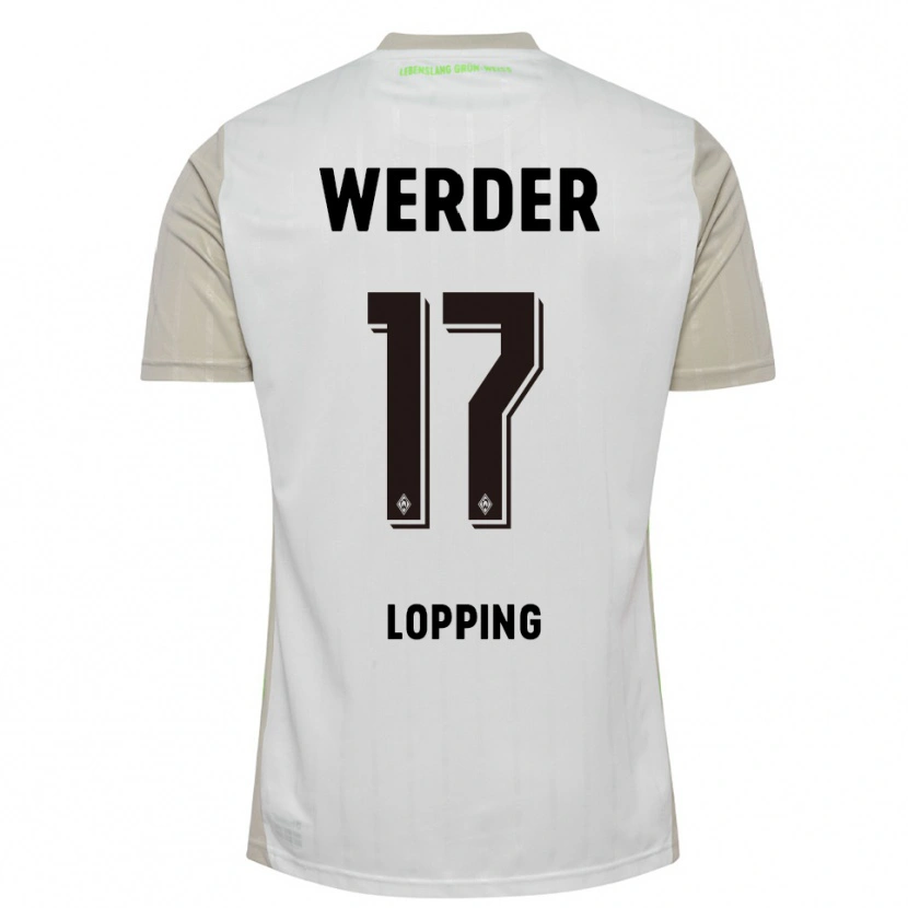 Danxen Män Jakob Löpping #17 Vit Svart Bortatröja Matchtröjor 2025/26 Tröjor T-Tröja