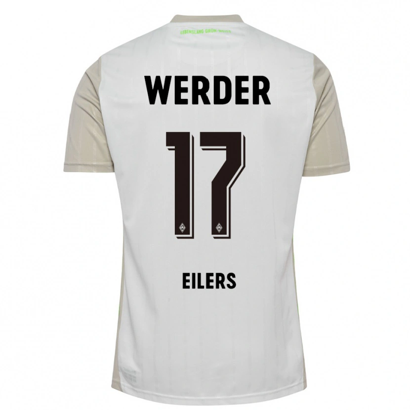 Danxen Män Jonas Eilers #17 Vit Svart Bortatröja Matchtröjor 2025/26 Tröjor T-Tröja
