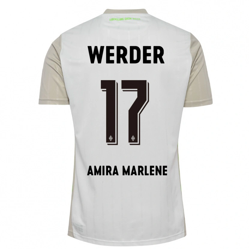 Danxen Män Amira Marlene Dahl #17 Vit Svart Bortatröja Matchtröjor 2025/26 Tröjor T-Tröja