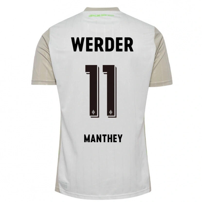 Danxen Män Kevin Manthey #11 Vit Svart Bortatröja Matchtröjor 2025/26 Tröjor T-Tröja