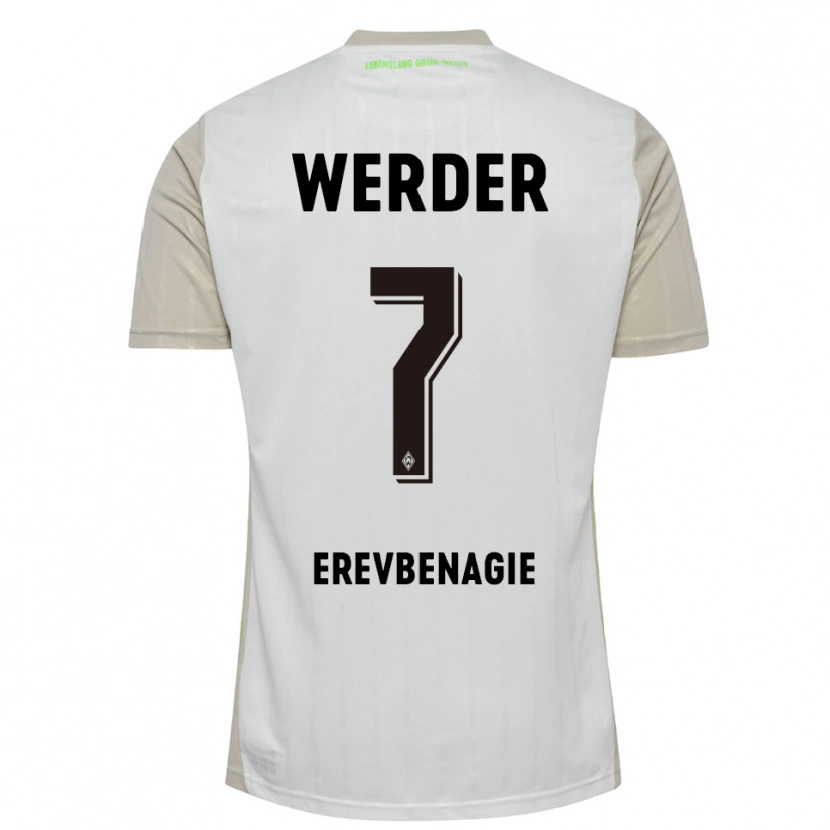 Danxen Män Paul Erevbenagie #7 Vit Svart Bortatröja Matchtröjor 2025/26 Tröjor T-Tröja