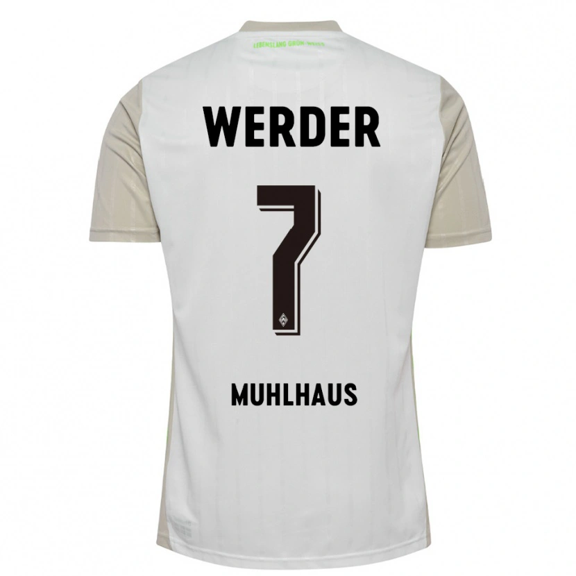Danxen Män Larissa Mühlhaus #7 Vit Svart Bortatröja Matchtröjor 2025/26 Tröjor T-Tröja