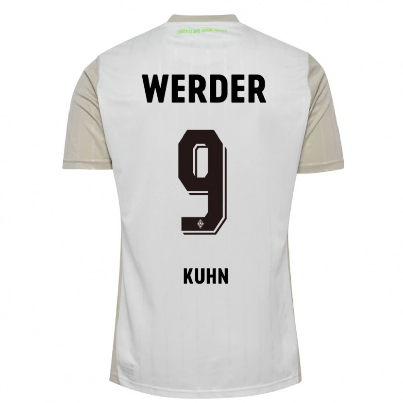 Danxen Män Philipp Kühn #9 Vit Svart Bortatröja Matchtröjor 2025/26 Tröjor T-Tröja