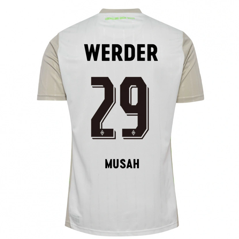 Danxen Män Salim Musah #29 Vit Svart Bortatröja Matchtröjor 2025/26 Tröjor T-Tröja