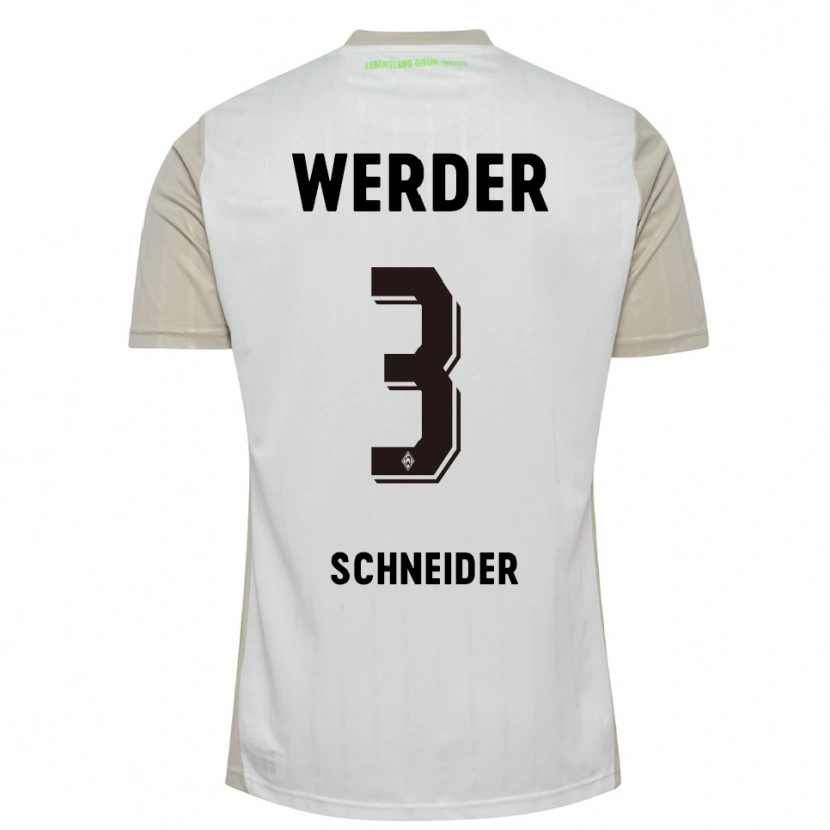 Danxen Män Dieter Schneider #3 Vit Svart Bortatröja Matchtröjor 2025/26 Tröjor T-Tröja