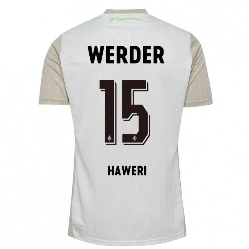 Danxen Män Adrian Haweri #15 Vit Svart Bortatröja Matchtröjor 2025/26 Tröjor T-Tröja