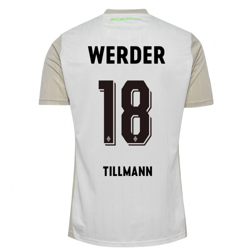 Danxen Män Felix Tillmann #18 Vit Svart Bortatröja Matchtröjor 2025/26 Tröjor T-Tröja