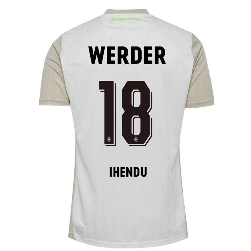 Danxen Män Daniel Ihendu #18 Vit Svart Bortatröja Matchtröjor 2025/26 Tröjor T-Tröja