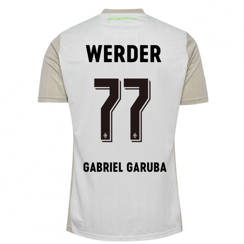 Danxen Män Najib Gabriel Garuba #77 Vit Svart Bortatröja Matchtröjor 2025/26 Tröjor T-Tröja
