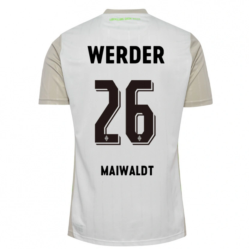 Danxen Män Julius Maiwaldt #26 Vit Svart Bortatröja Matchtröjor 2025/26 Tröjor T-Tröja